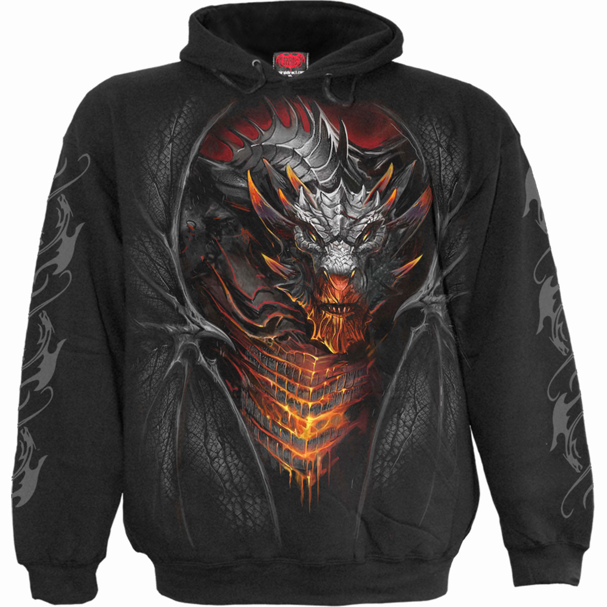 Spiral 'Draconis' (Black) Pullover Hoodie