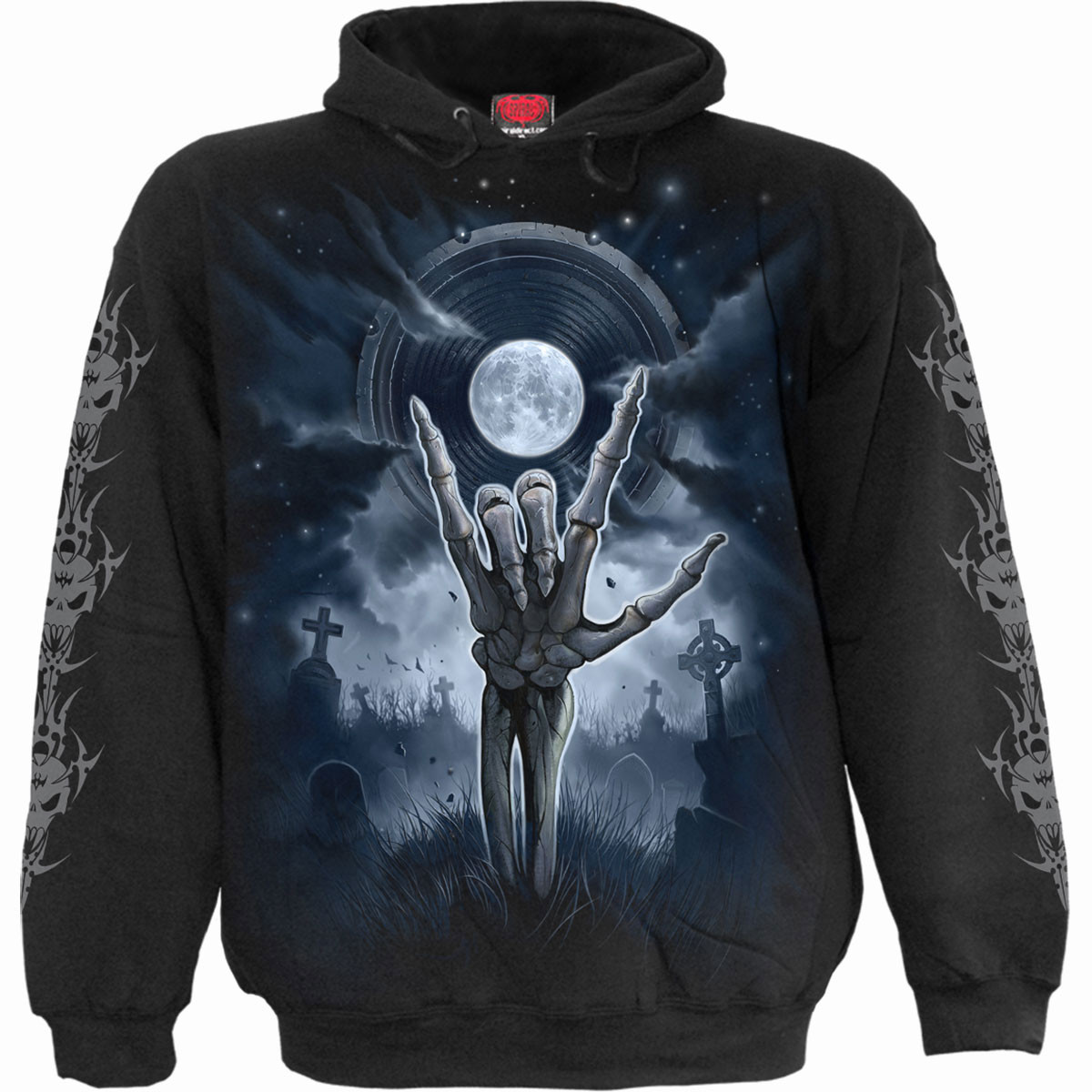 Spiral 'Grim Rocker' (Black) Pullover Hoodie