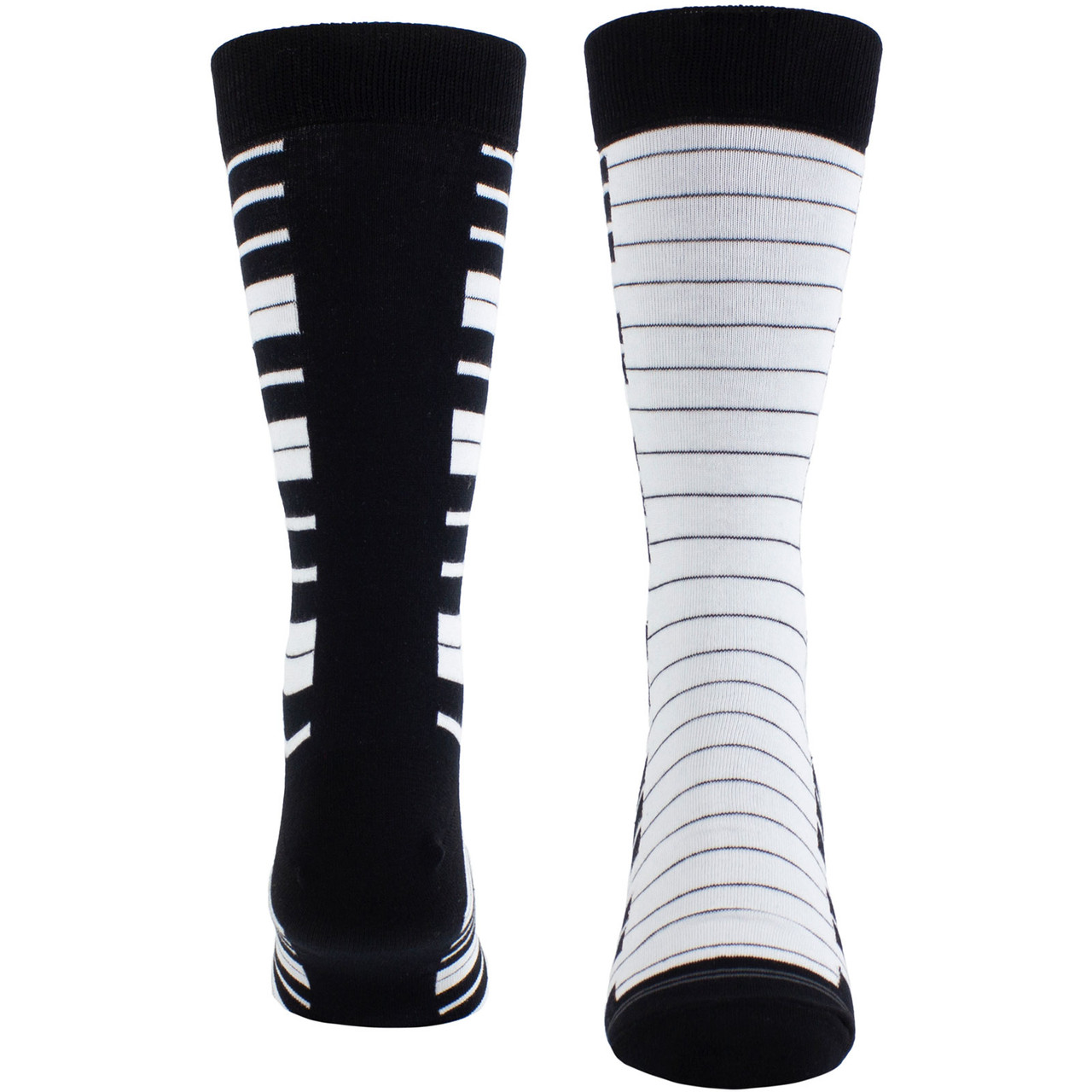Perri's 'Piano' (Black) Crew Socks (One Size = UK 6.5-11)