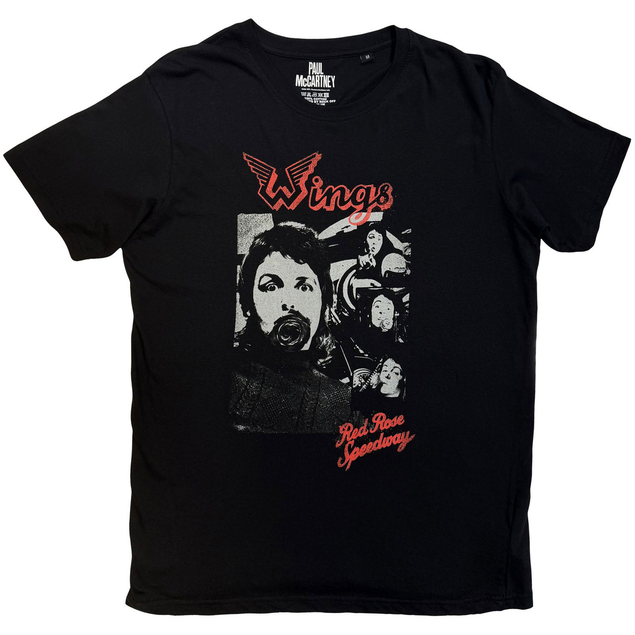 Paul McCartney 'Wings Collage' (Black) T-Shirt