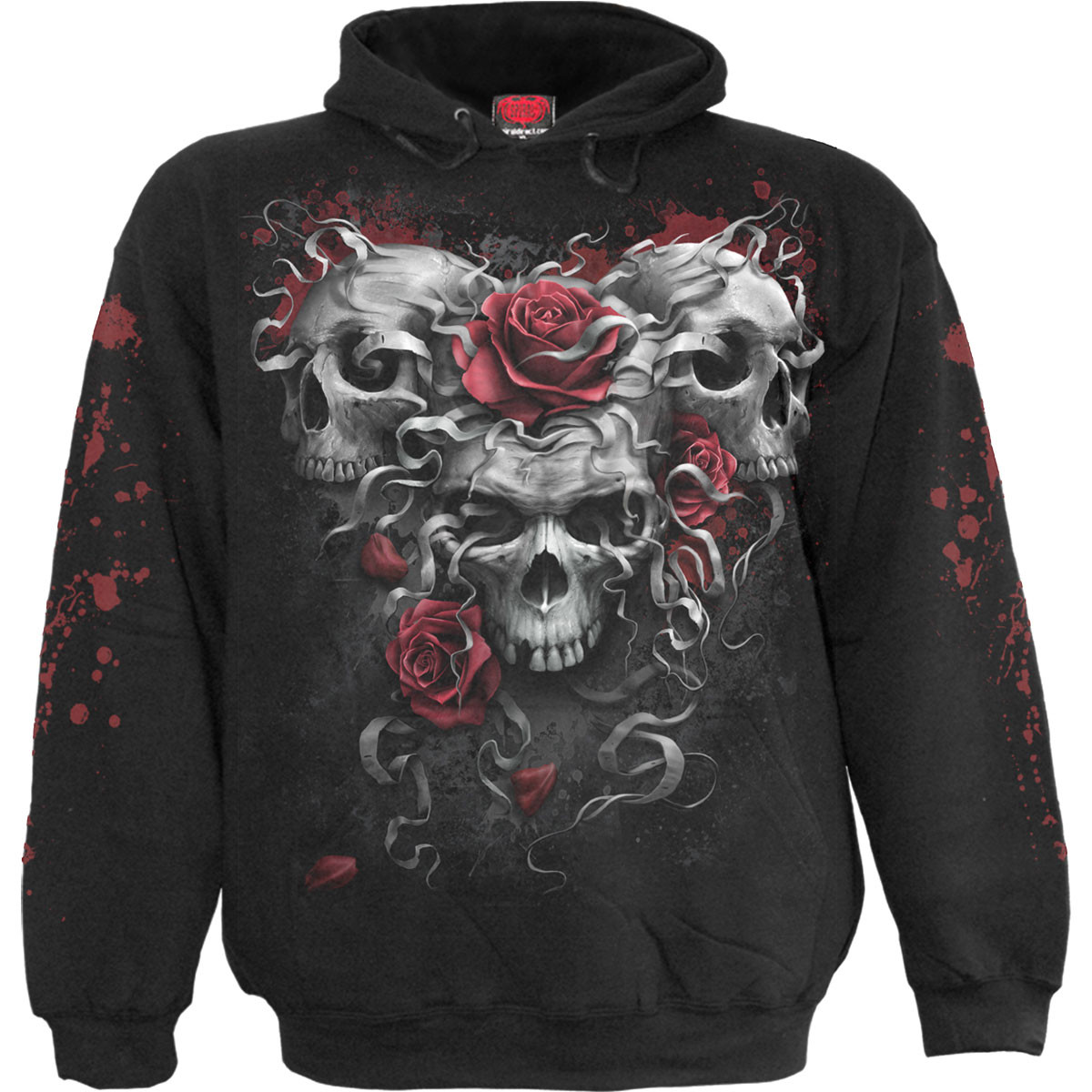 Spiral 'Skulls N' Roses' (Black) Kids Pullover Hoodie