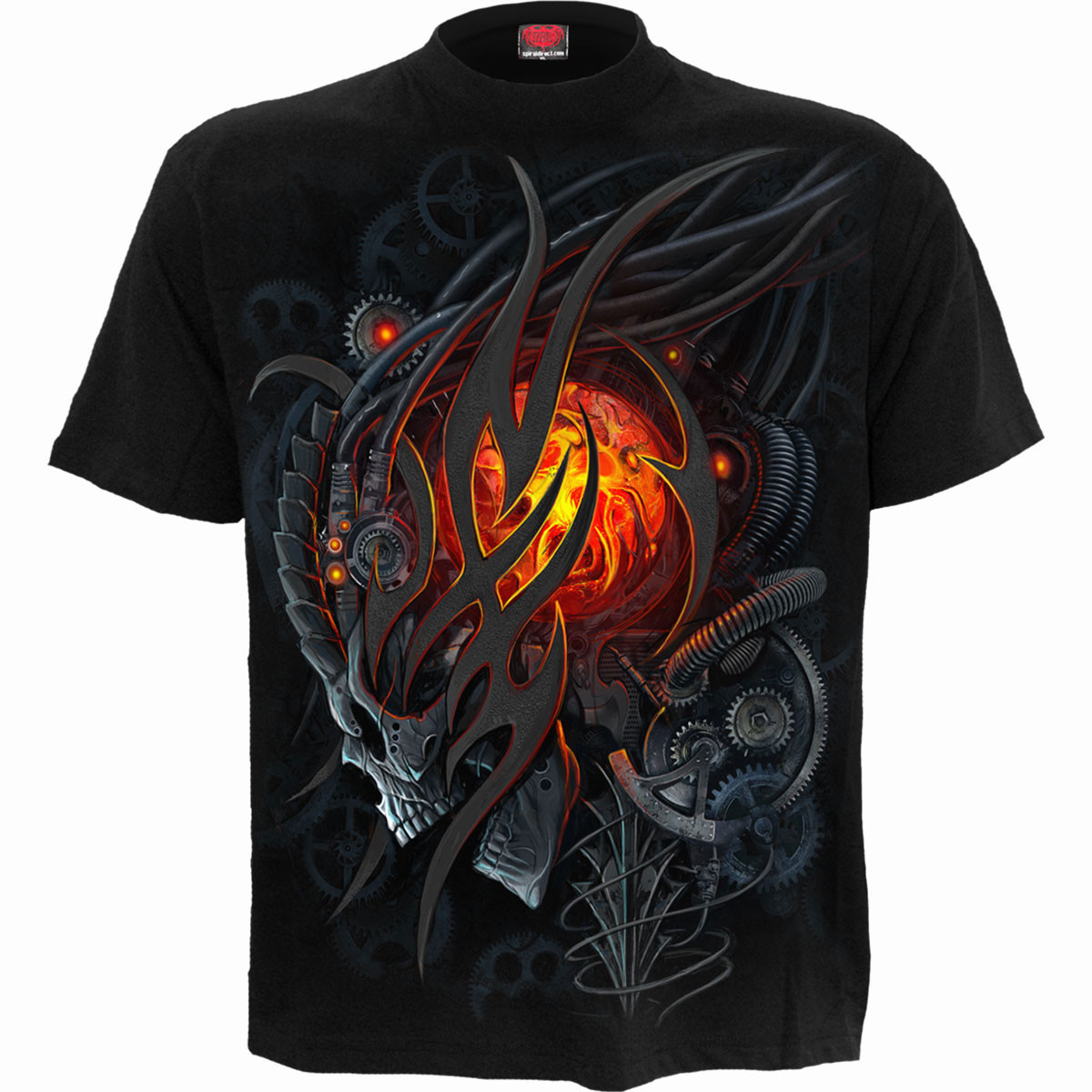 Spiral 'Steampunk Skull' (Black) T-Shirt