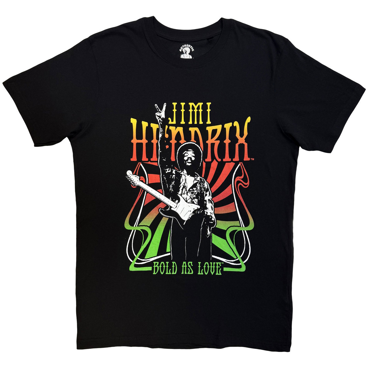 Jimi Hendrix 'Bold As Love' (Black) T-Shirt