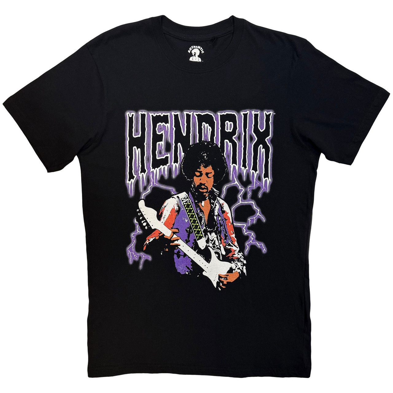Jimi Hendrix 'Lightning' (Black) T-Shirt