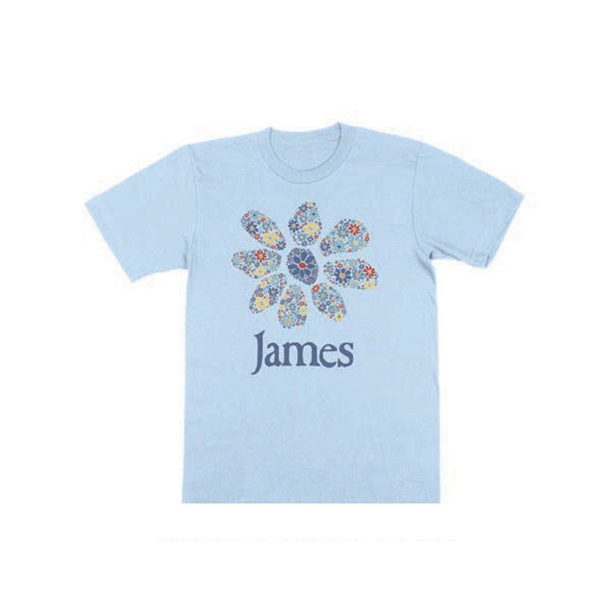 James 'Multiple Daisy Logo' (Light Blue) T-Shirt