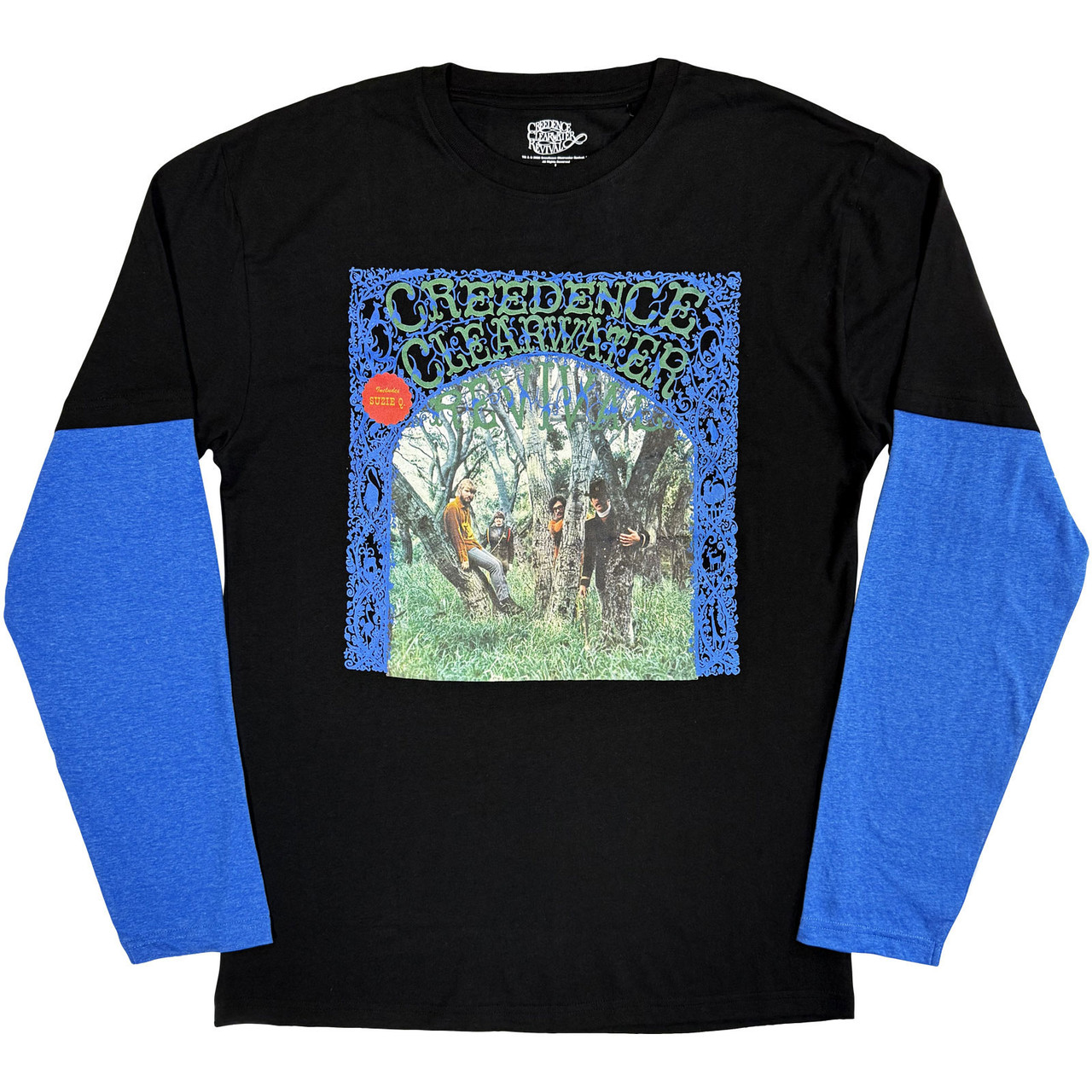 Creedence Clearwater Revival 'CCR Album' (Black & Blue) Eco Layered Long Sleeve Shirt
