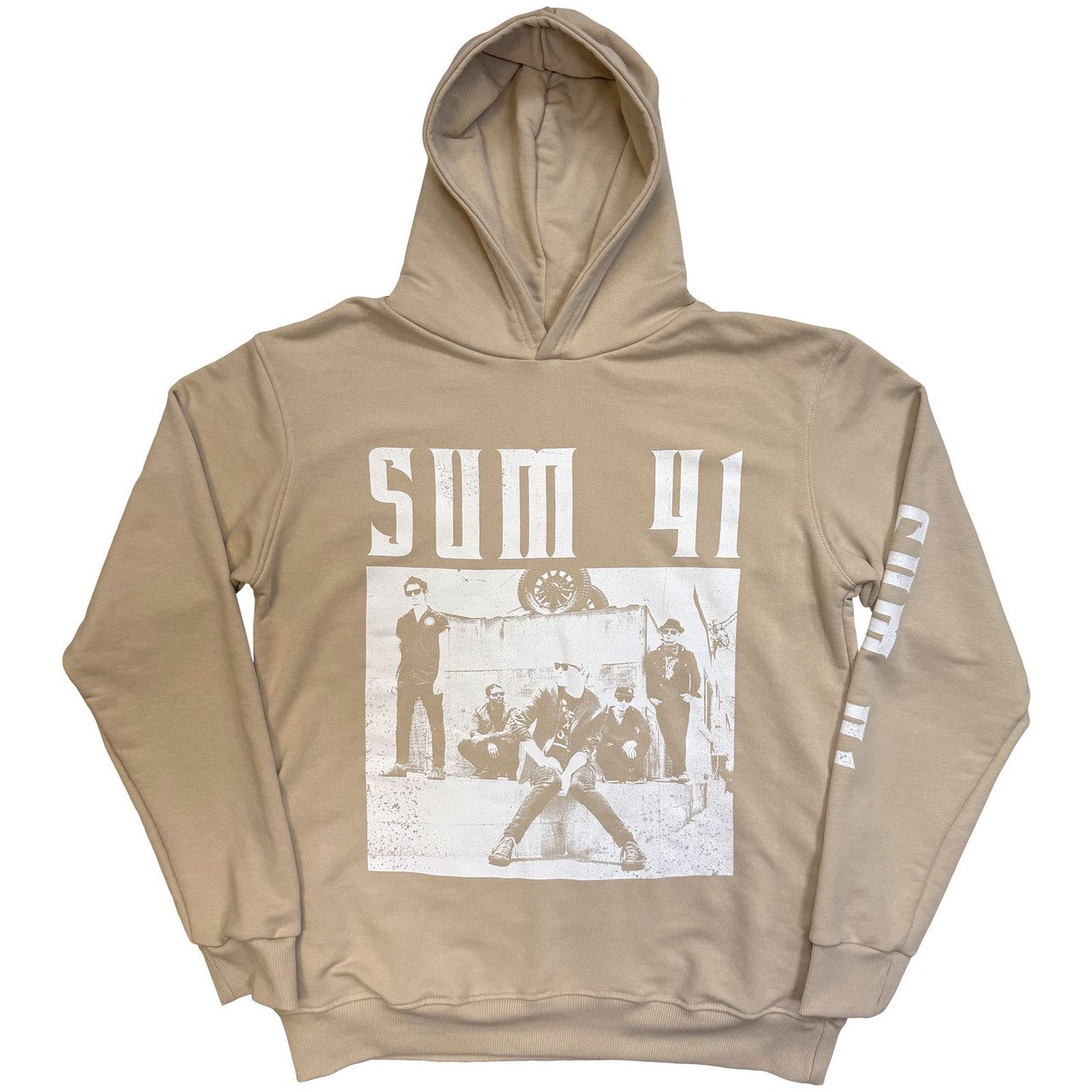 Sum 41 'Band Photo' (Natural) Unplugged Pull Over Hoodie