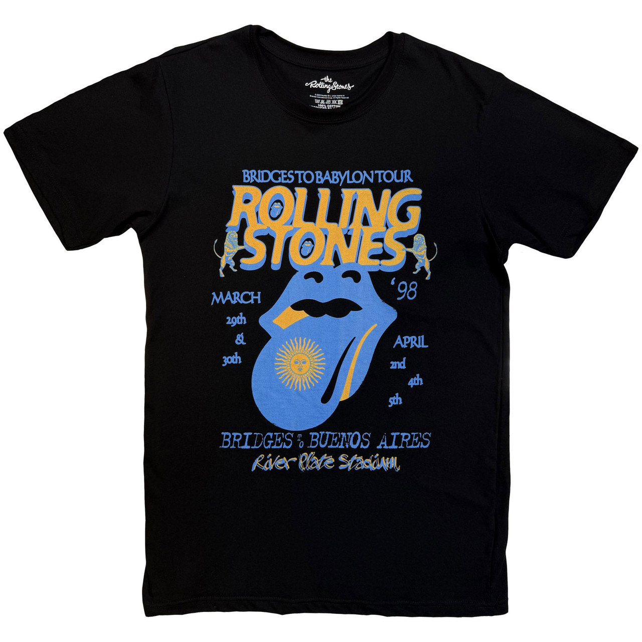 The Rolling Stones 'River Plate Stadium' (Black) T-Shirt