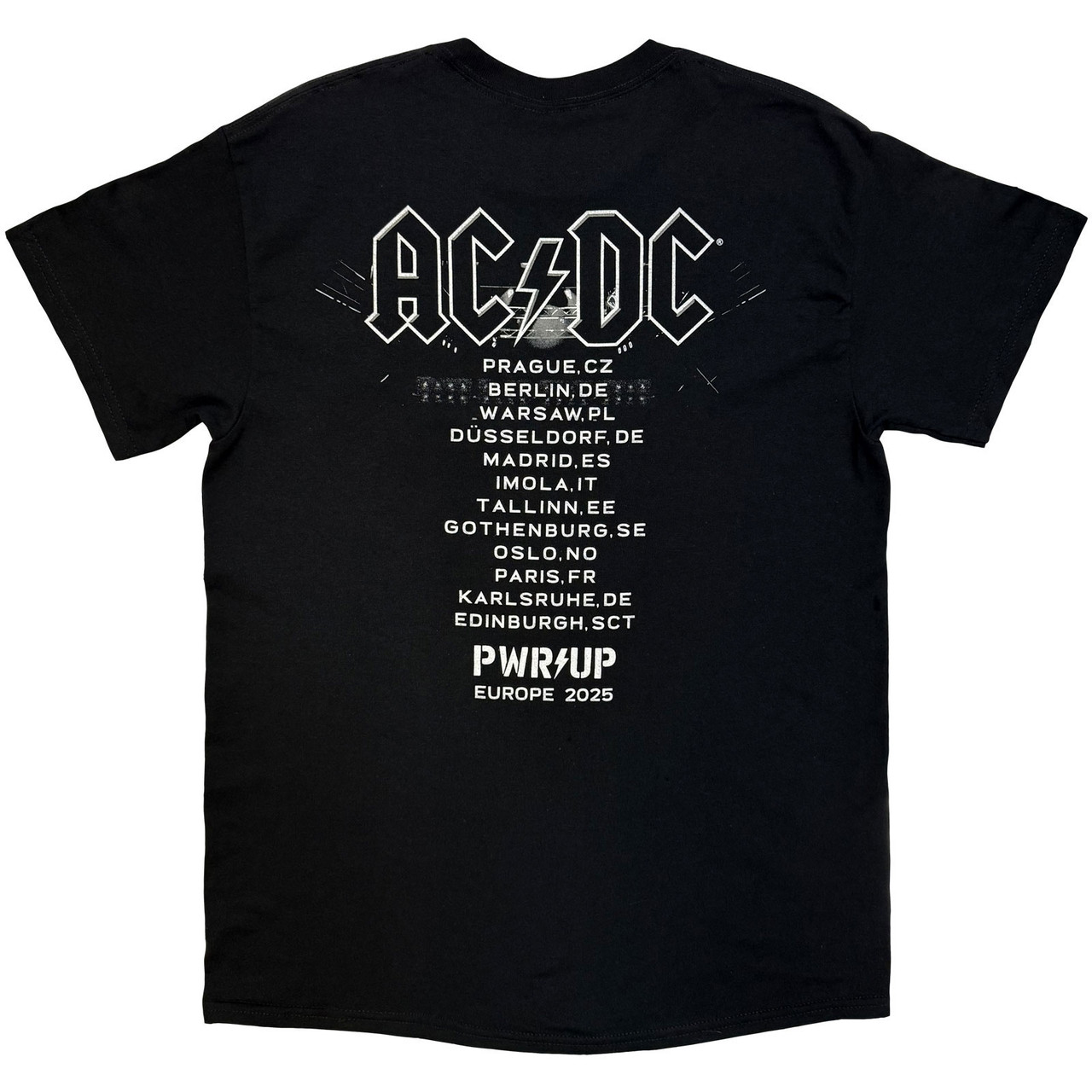 AC/DC 'B&W Photo North American Tour '25' (Black) T-Shirt
