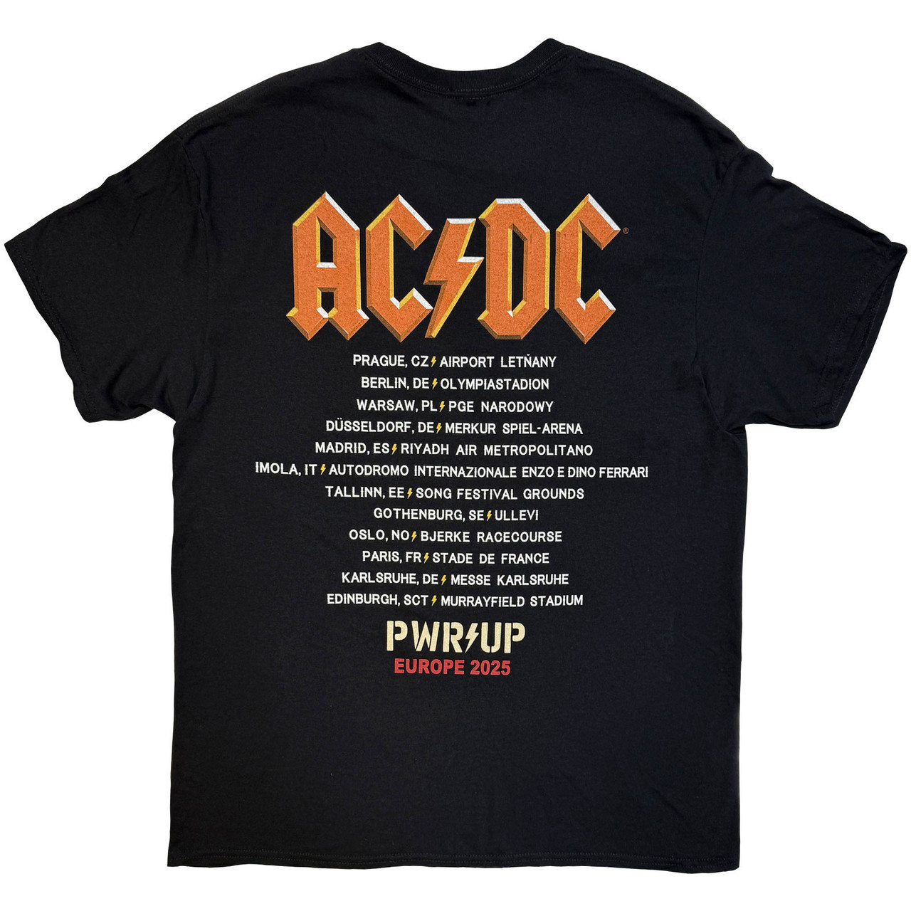 AC/DC 'Angus Amps EU Tour '25' (Black) T-Shirt