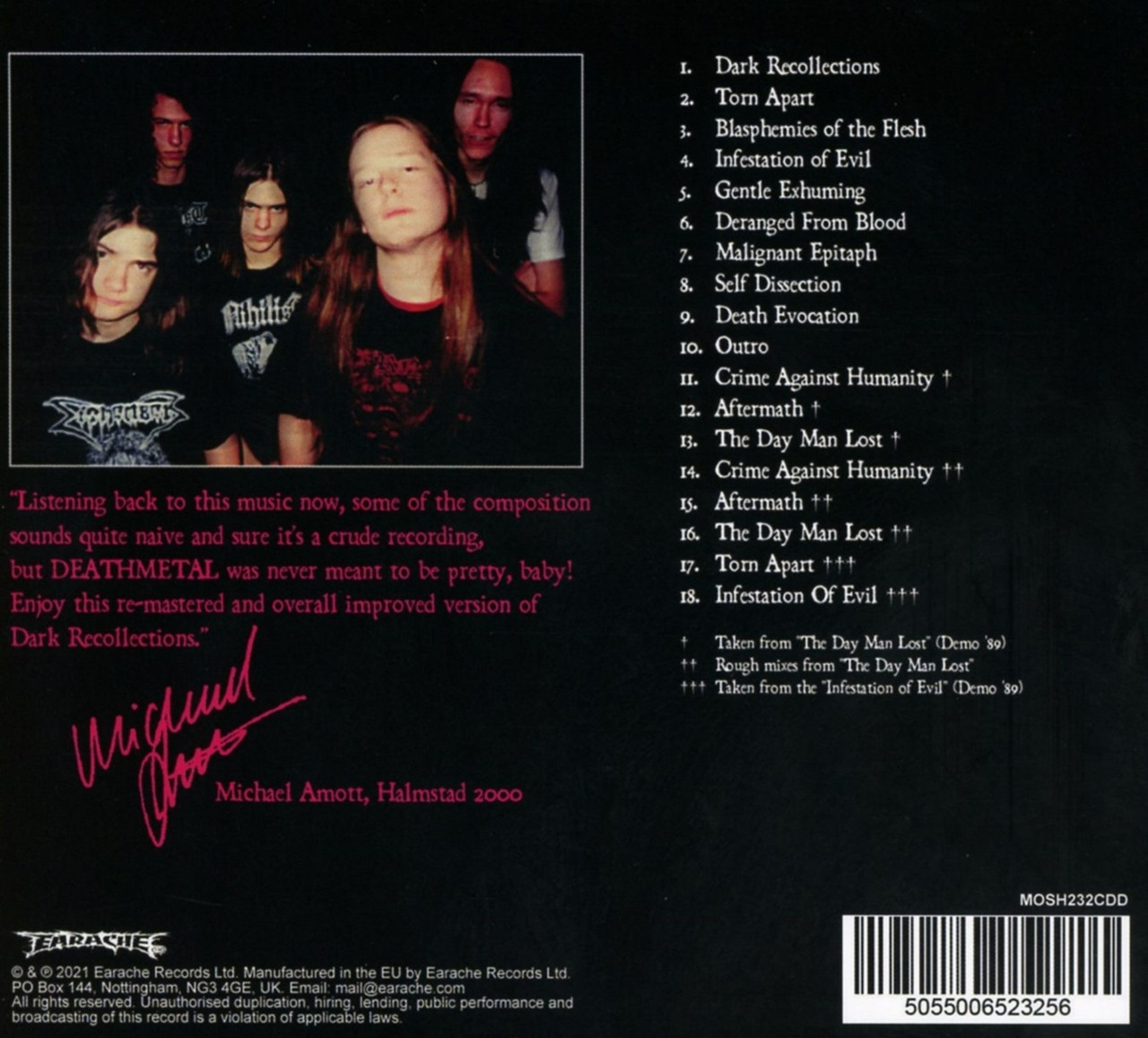 Carnage 'Dark Rcollections' CD