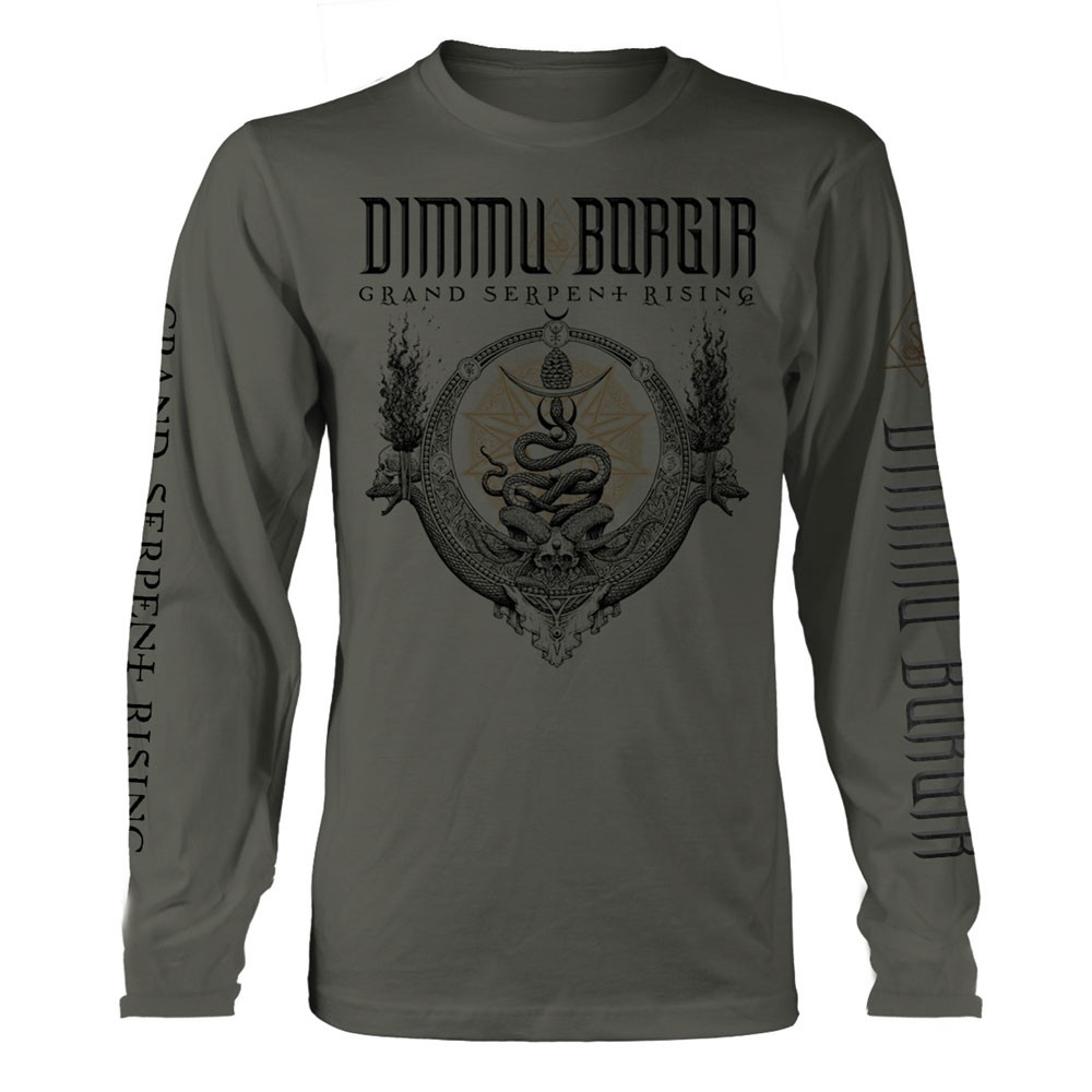 Dimmu Borgir 'Grand Serpent Rising' (Military Green) Long Sleeve Shirt Front