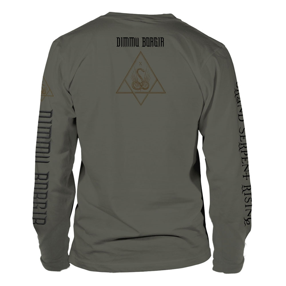 Dimmu Borgir 'Grand Serpent Rising' (Military Green) Long Sleeve Shirt Back