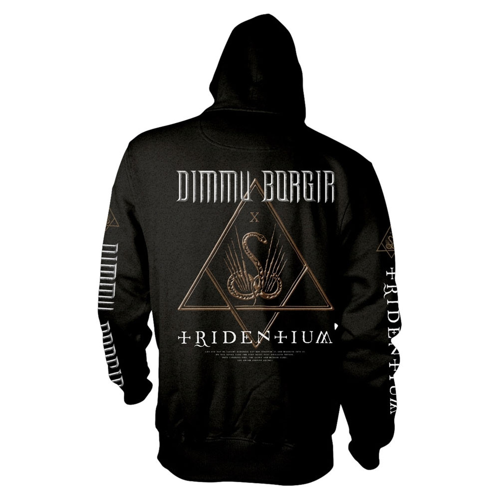 Dimmu Borgir 'Tridentium' (Black) Zip Up Hoodie Back