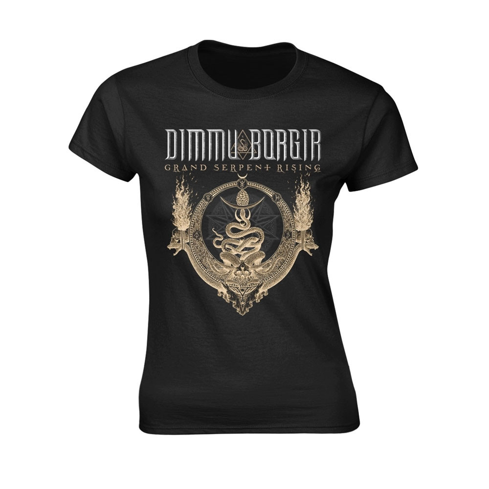 Dimmu Borgir 'Grand Serpent Rising' (Black) Womens Fitted T-Shirt Front