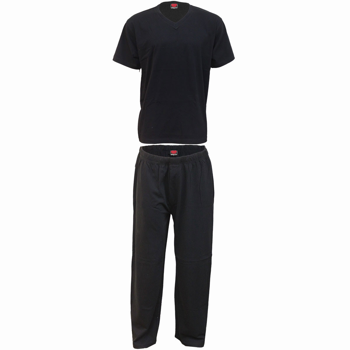 Spiral 'Plain' (Black) 4 Piece Gothic Pyjama Set