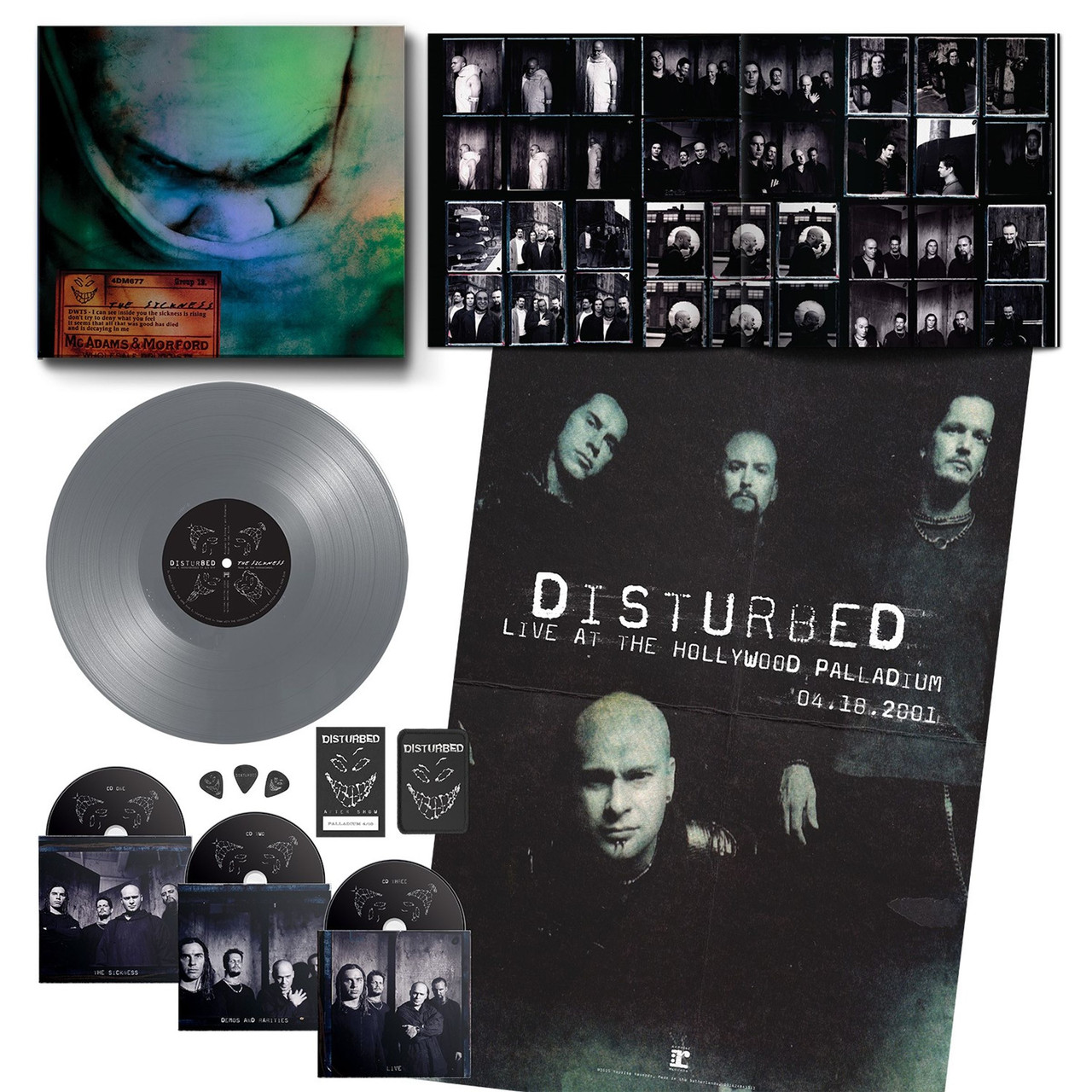 Disturbed 'The Sickness' (25th Anniversary) Silver Vinyl + 3CD Box Set