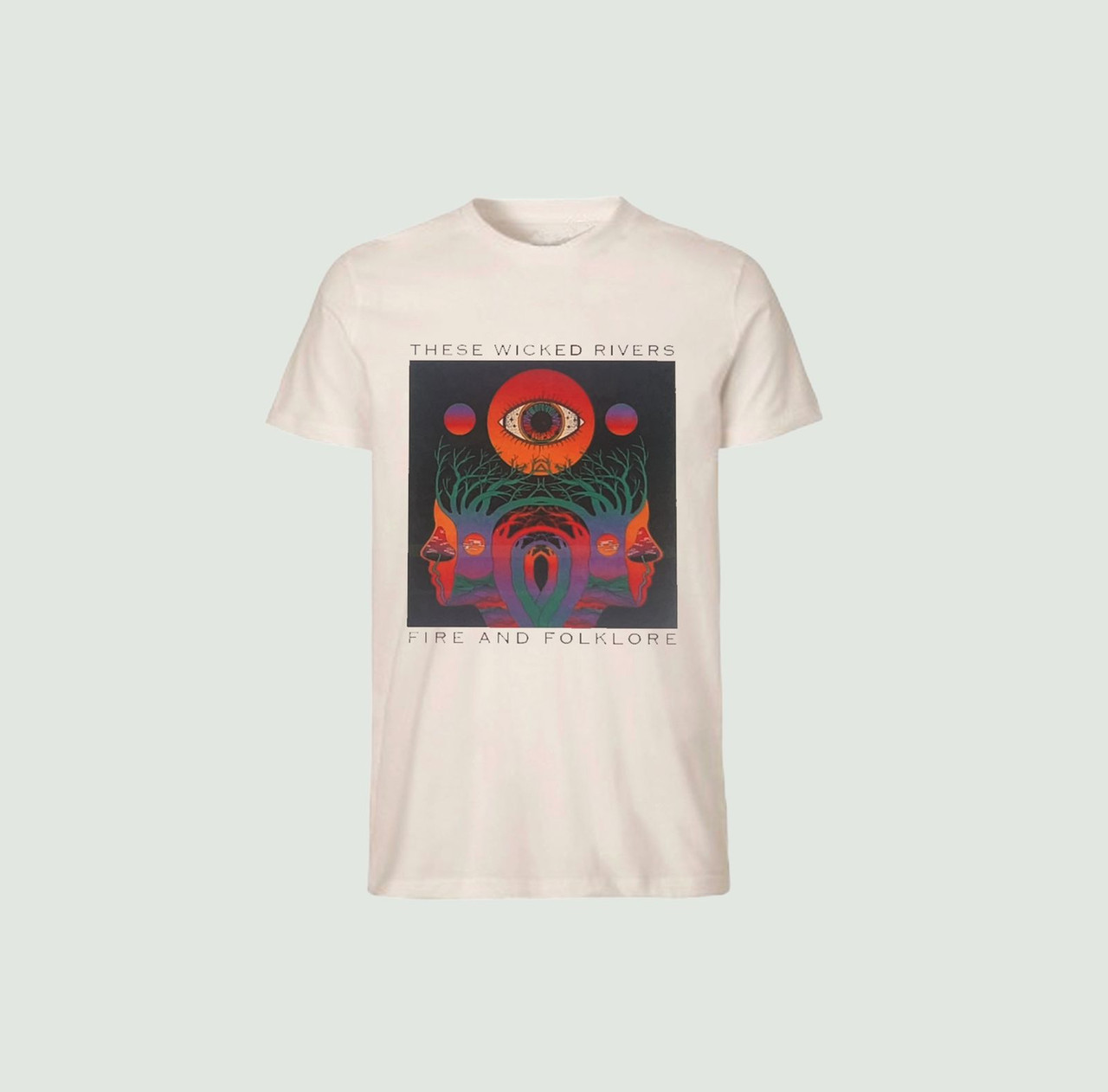 These Wicked Rivers 'Fire And Folklore' (Off White) T-Shirt