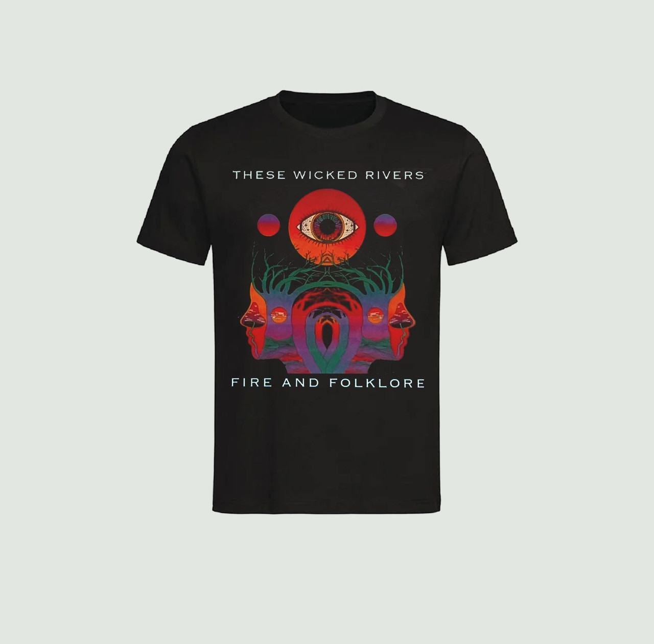 These Wicked Rivers 'Fire And Folklore' Black T-Shirt
