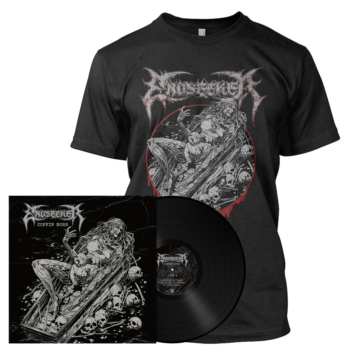 Endseeker 'Coffin Born' EP Black Vinyl & T-Shirt Bundle