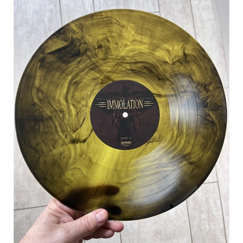 Immolation 'Shadows In The Light' LP Transparent Yellow Black Marbled Vinyl
