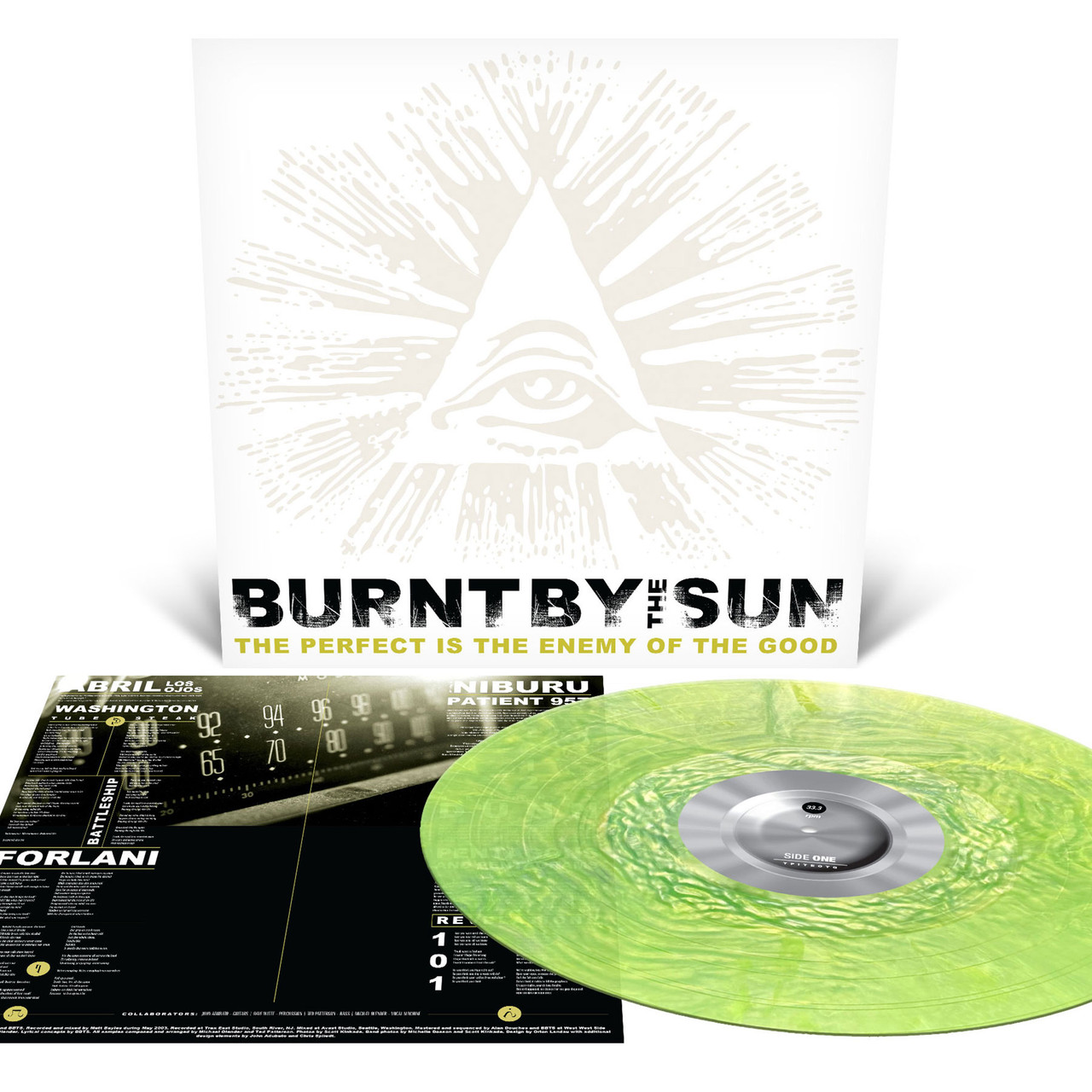 Burnt By The Sun 'The Perfect is the Enemy of the Good ' LP Fluorescent Yellow Marble Vinyl
