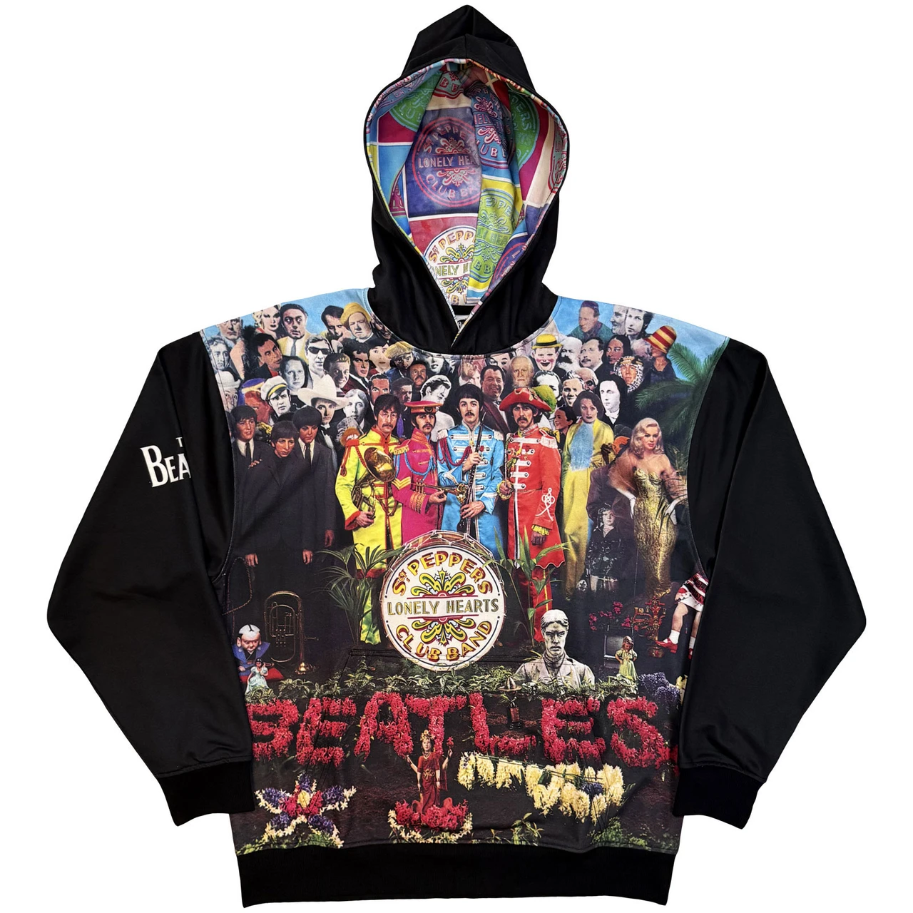 The Beatles 'Sgt Pepper v1' (Black) Pull Over Hoodie