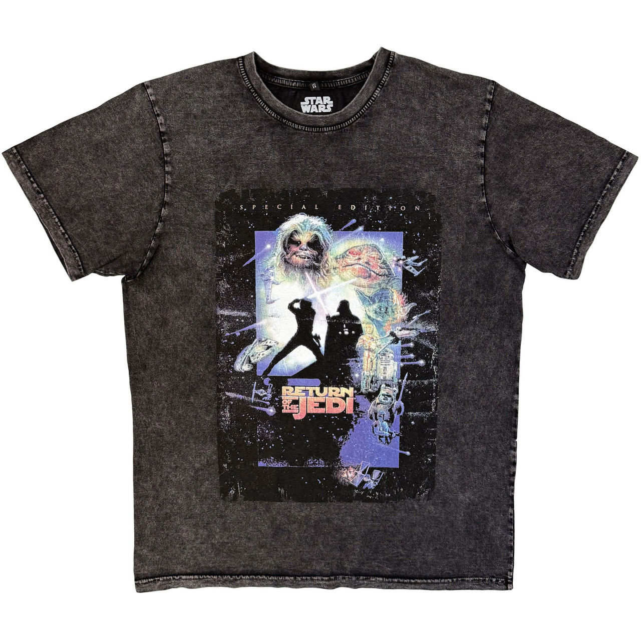 Star Wars 'ROTJ Silhouette' (Black Stone Wash) Limited Edition T-Shirt