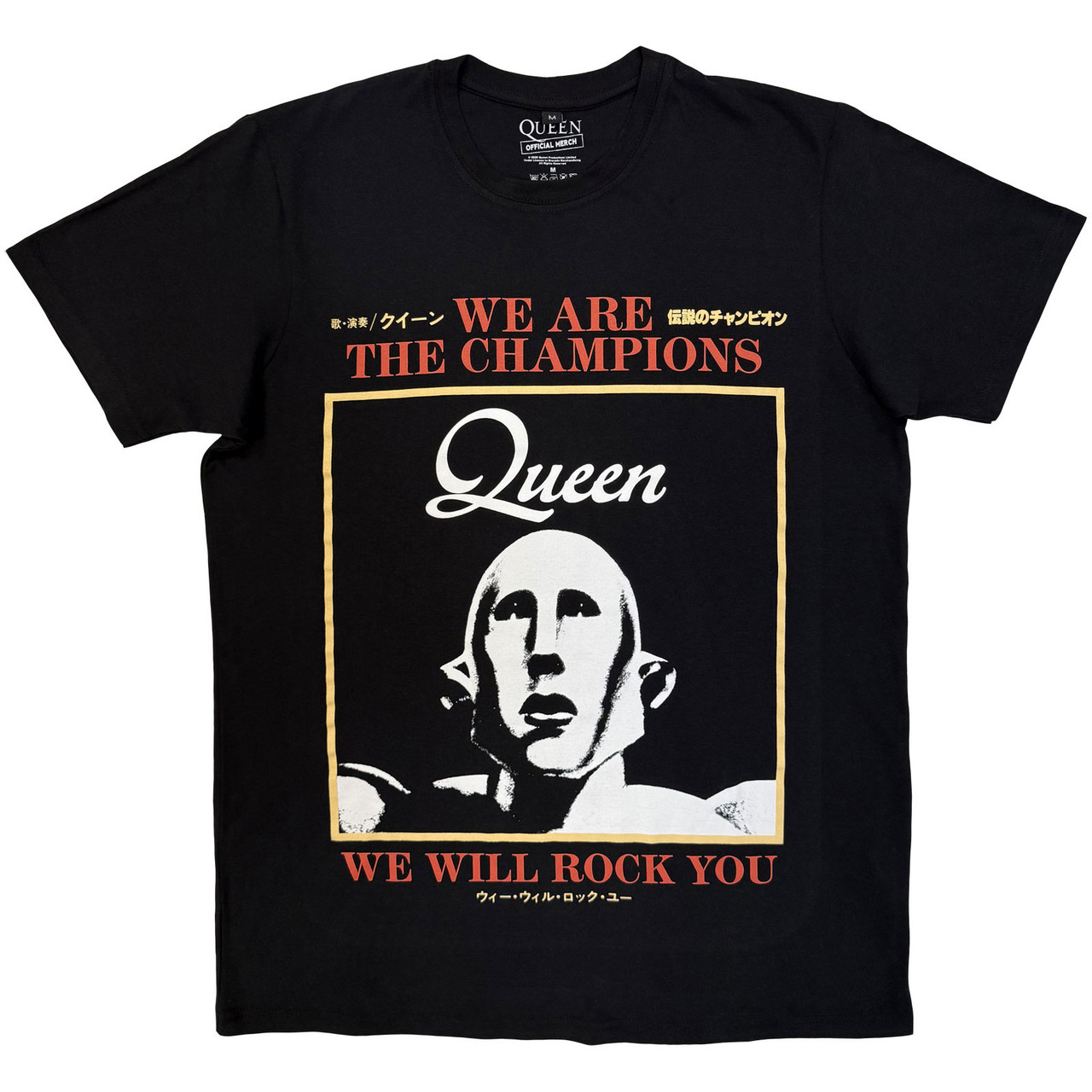 Queen 'We Are The Champions' (Black) Carbon T-Shirt