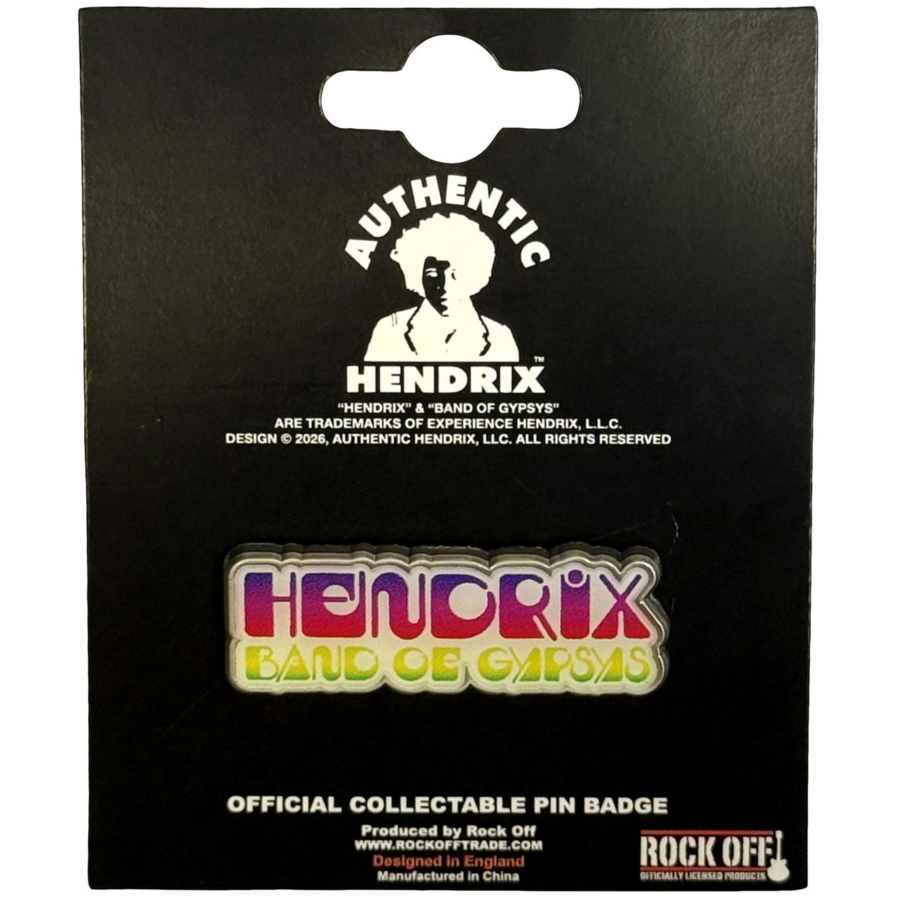Jimi Hendrix 'Band Of Gypsys' Pin Badge