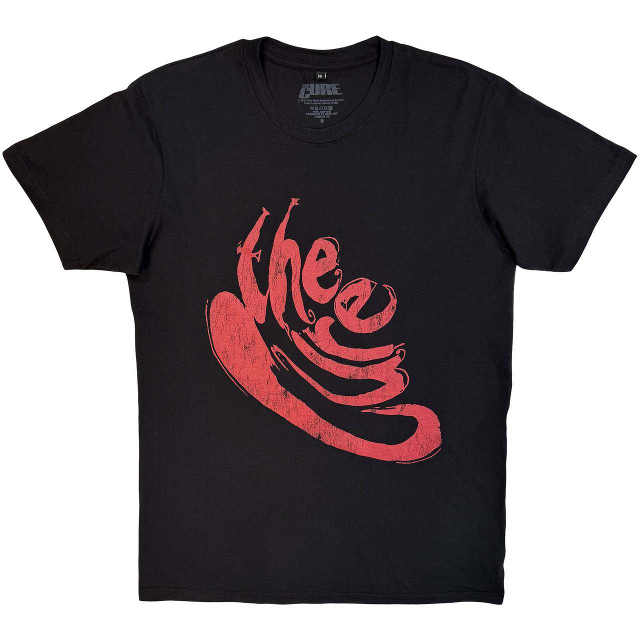 The Cure 'Swirl Logo' (Black) Carbon T-Shirt