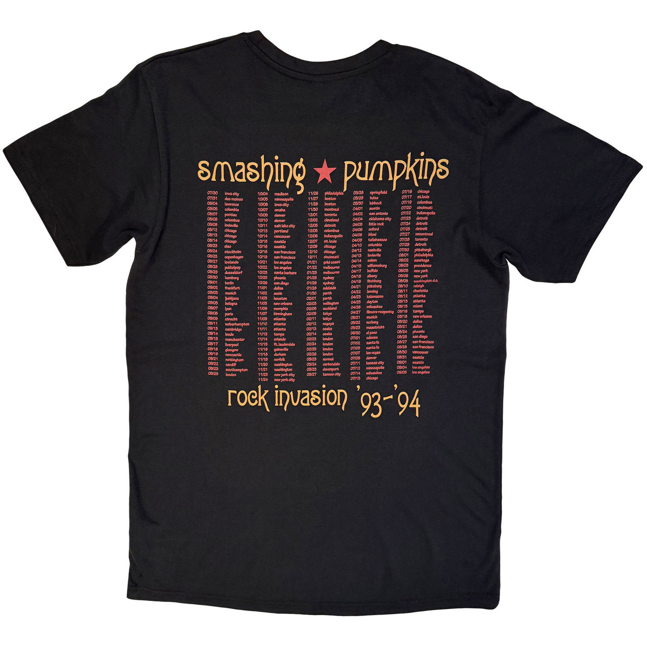 The Smashing Pumpkins 'Rock Invasion' (Black) Carbon T-Shirt