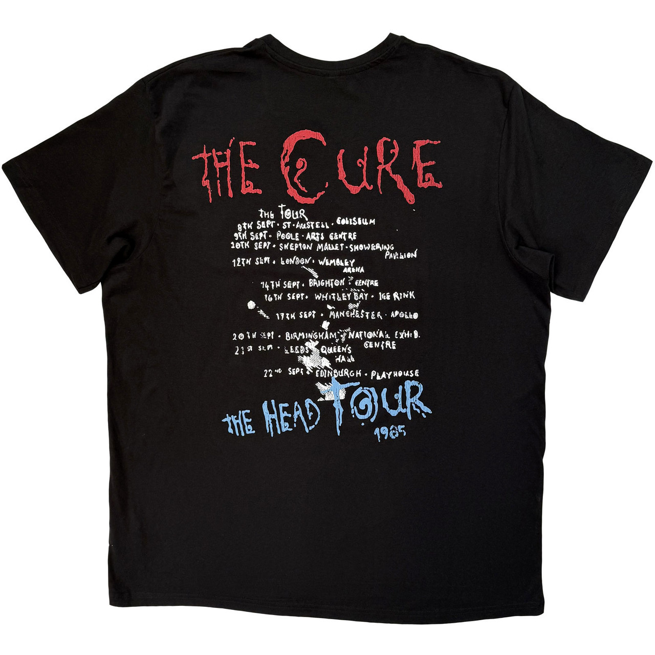 The Cure 'The Head Tour '85' (Black) Carbon T-Shirt