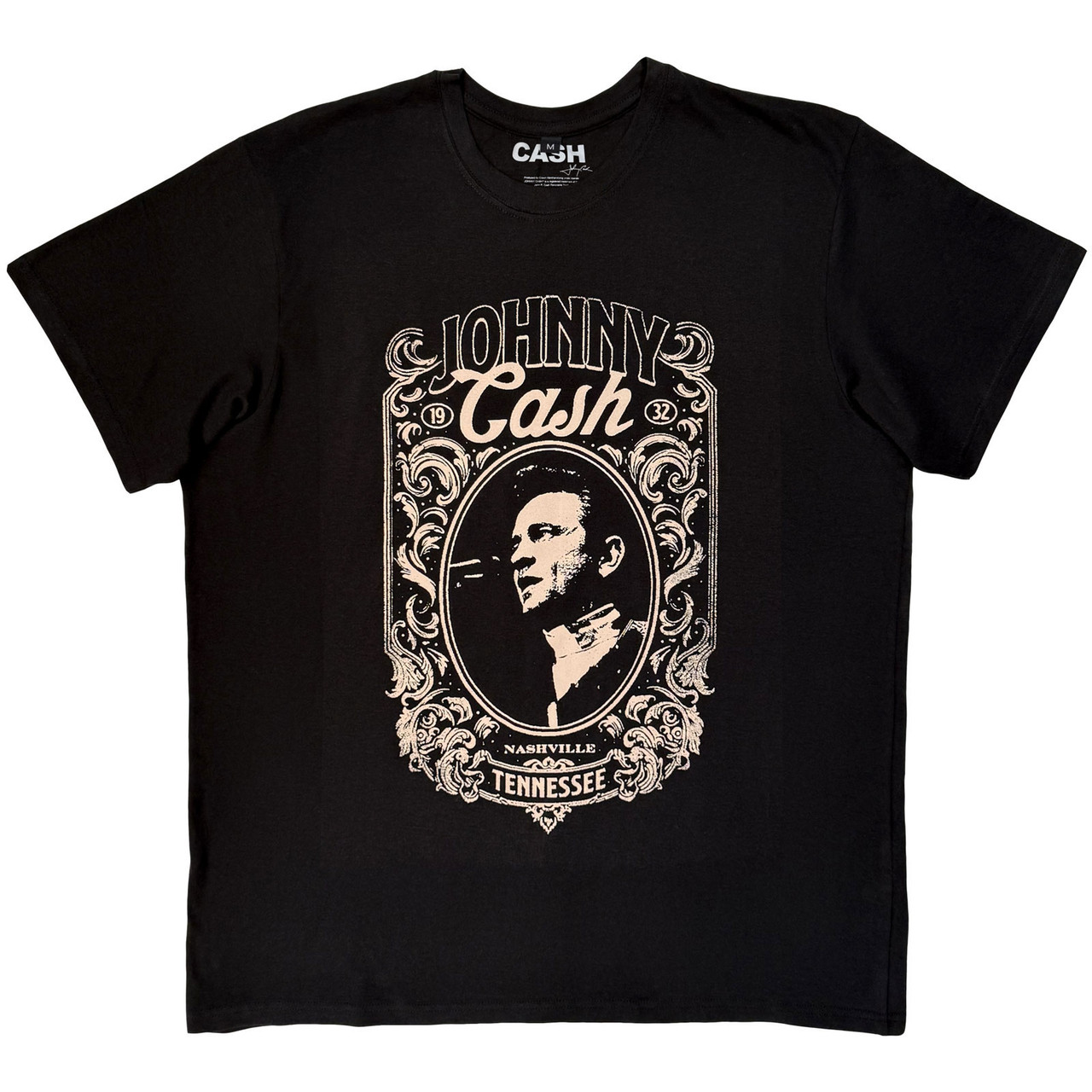 Johnny Cash 'Nashville' (Black) Carbon T-Shirt
