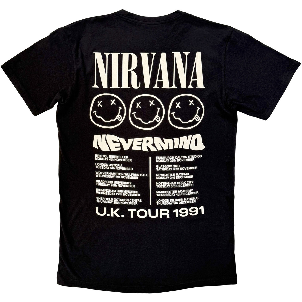 Nirvana 'Tour '91' (Black) Carbon T-Shirt