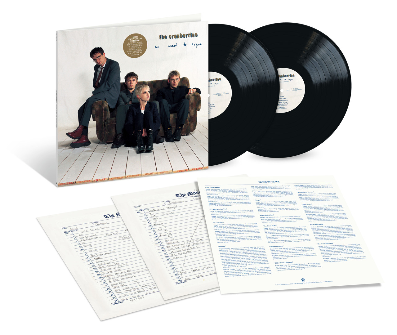 The Cranberries 'No Need To Argue' (30th Anniversary Edition) 2LP Black Vinyl