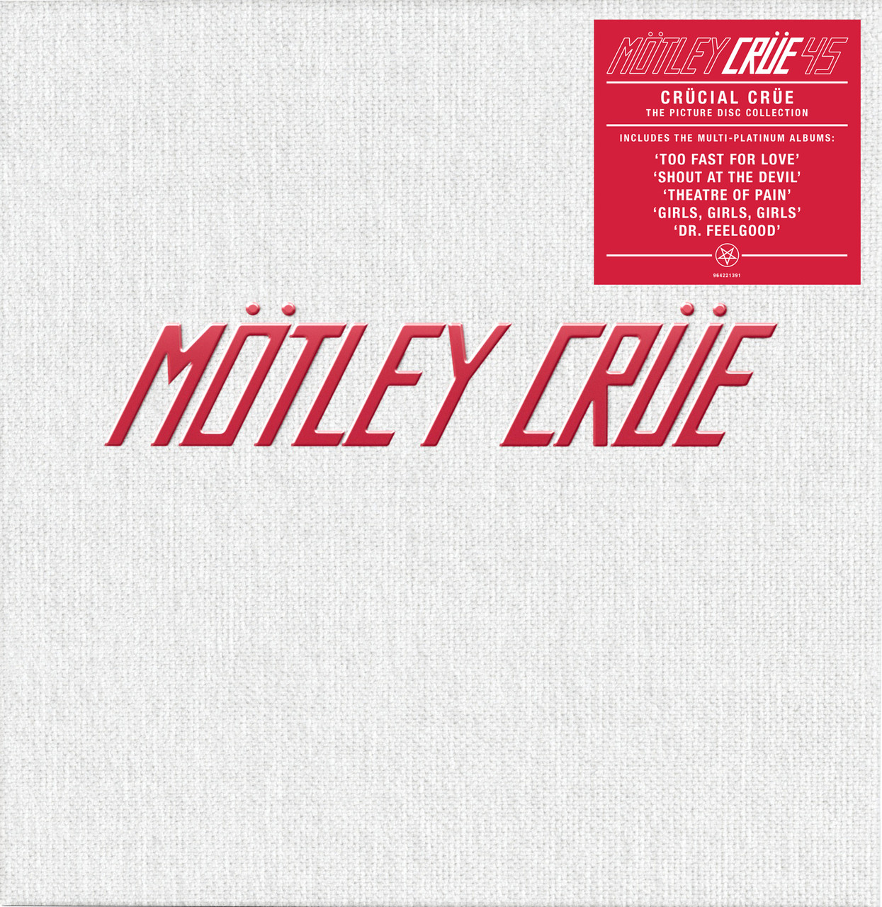 PRE-ORDER - Motley Crue 'Crucial Crue' (45th Anniversary) 5 LP Picture Disc Vinyl Box Set - RELEASE DATE 10th July 2026