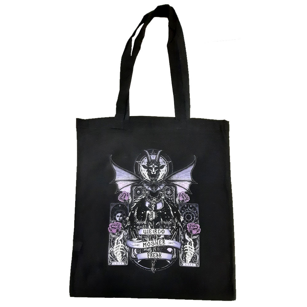 SLF 'Weirdo Mosher Freak Amethyst' (Black) Tote Bag