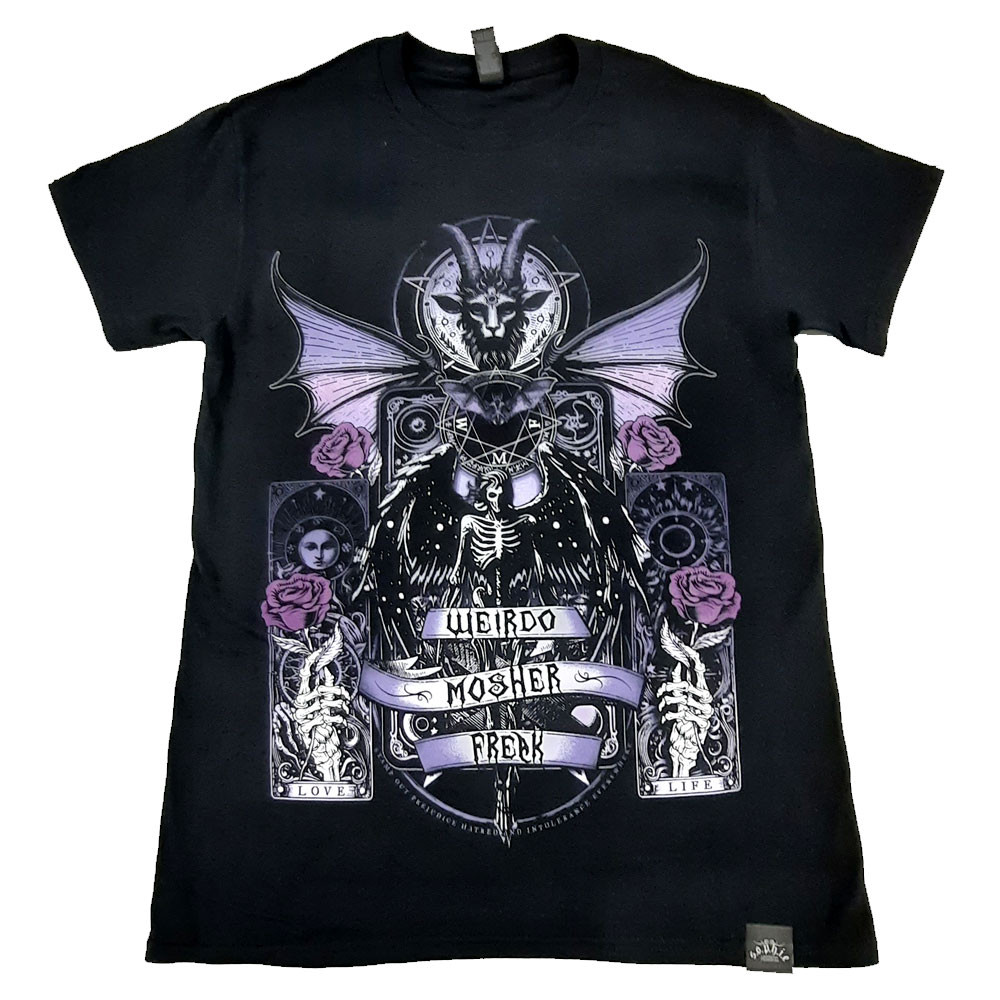 SLF 'Weirdo Mosher Freak Amethyst' (Black) T-Shirt Front