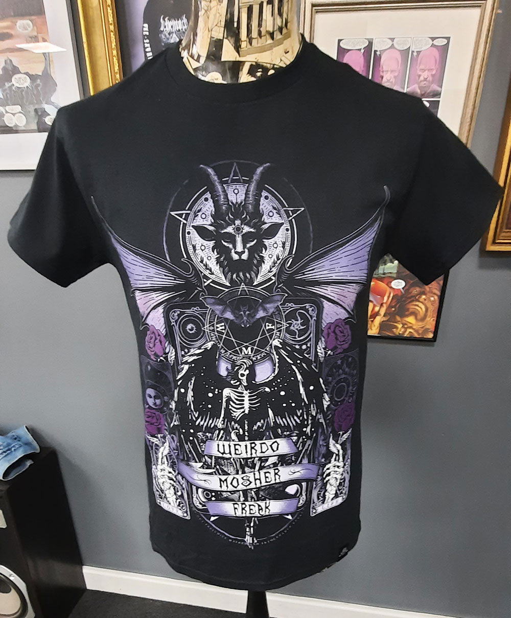 SLF 'Weirdo Mosher Freak Amethyst' (Black) T-Shirt Model Front