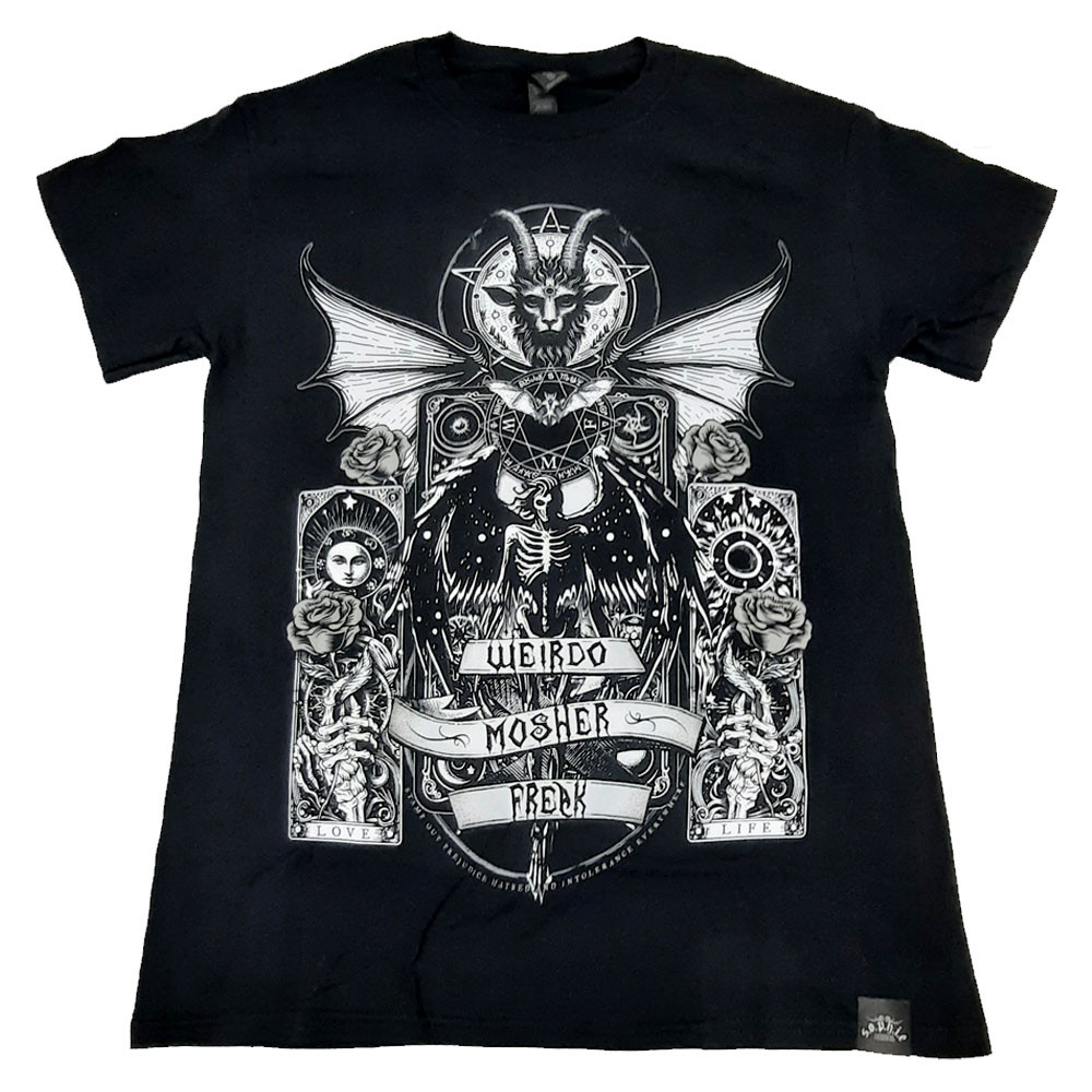 SLF 'Weirdo Mosher Freak Slate' (Black) T-Shirt Front