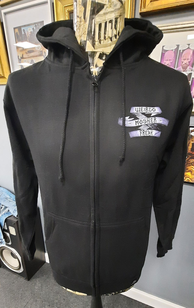 SLF 'Weirdo Mosher Freak Amethyst' (Black) Hoodie Model Front