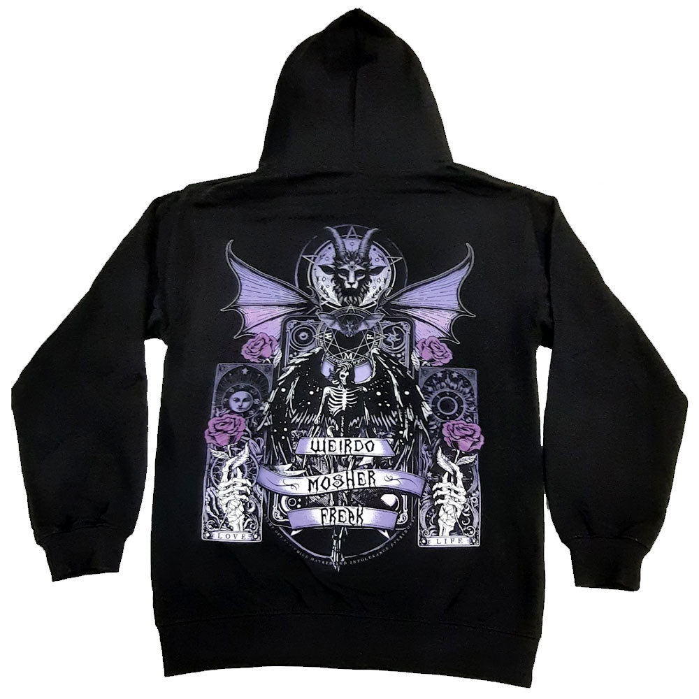 SLF 'Weirdo Mosher Freak Amethyst' (Black) Hoodie | Eyesore Merch