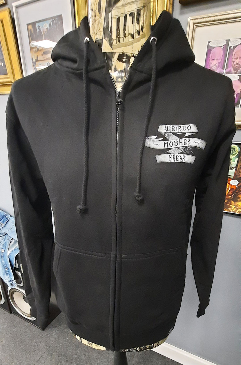 SLF 'Weirdo Mosher Freak Slate' (Black) Hoodie Model Front