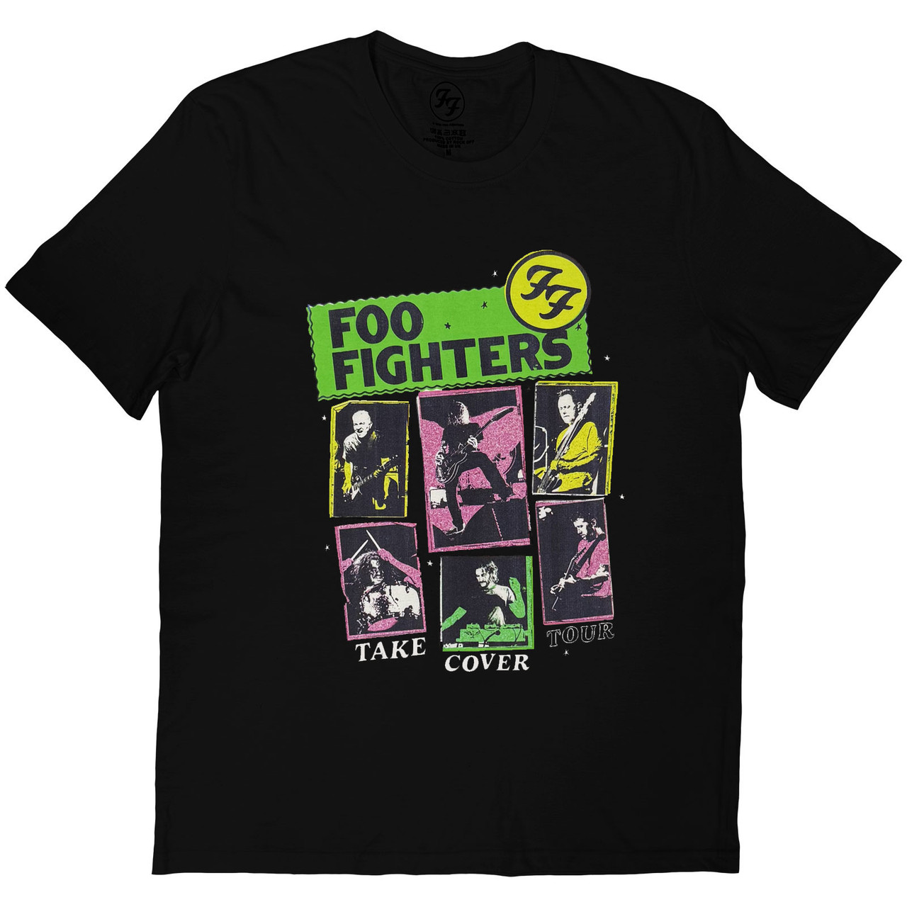 Foo Fighters 'Take Cover Tour' (Black) T-Shirt