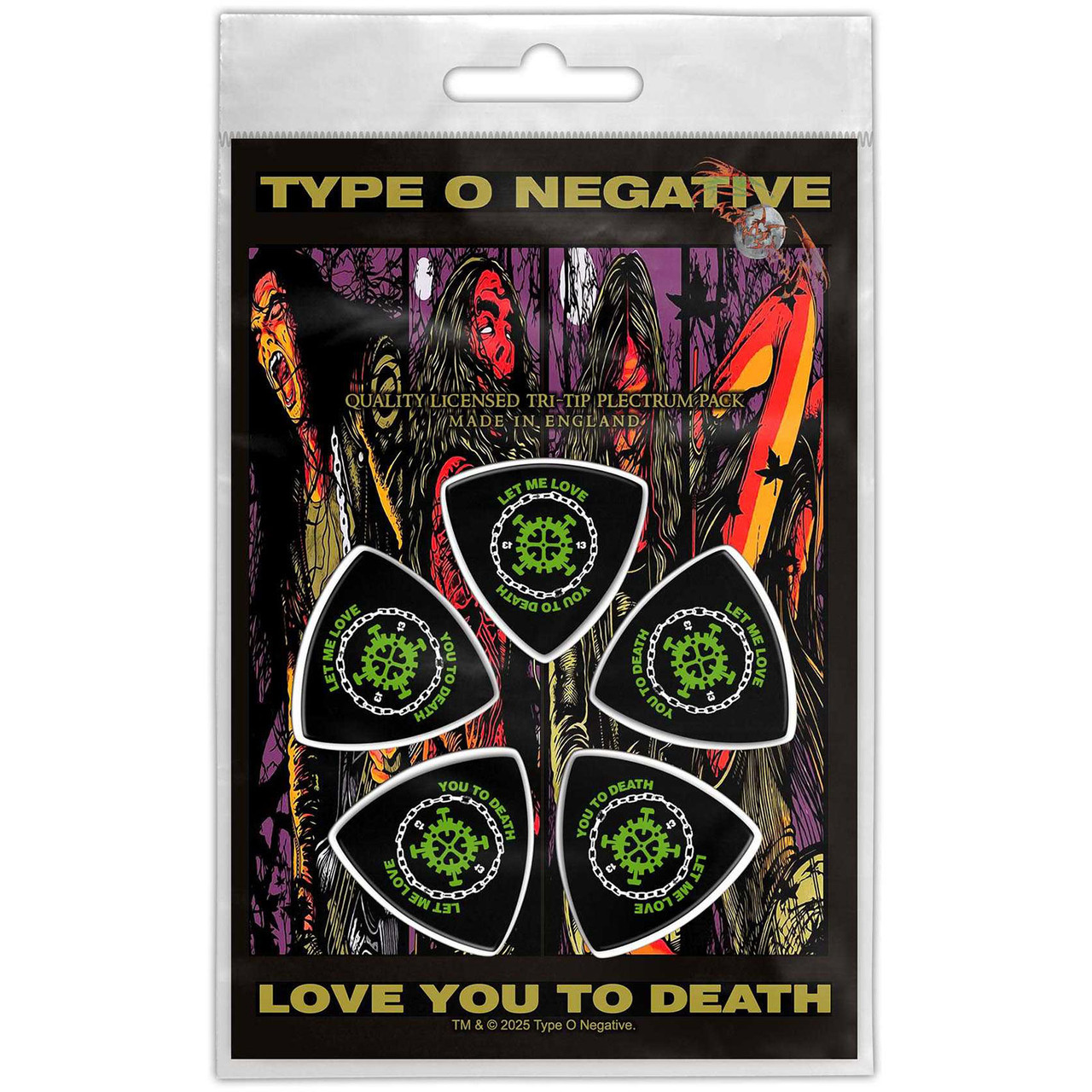 Type O Negative 'Love You To Death' Tri-Tip Plectrum Pack