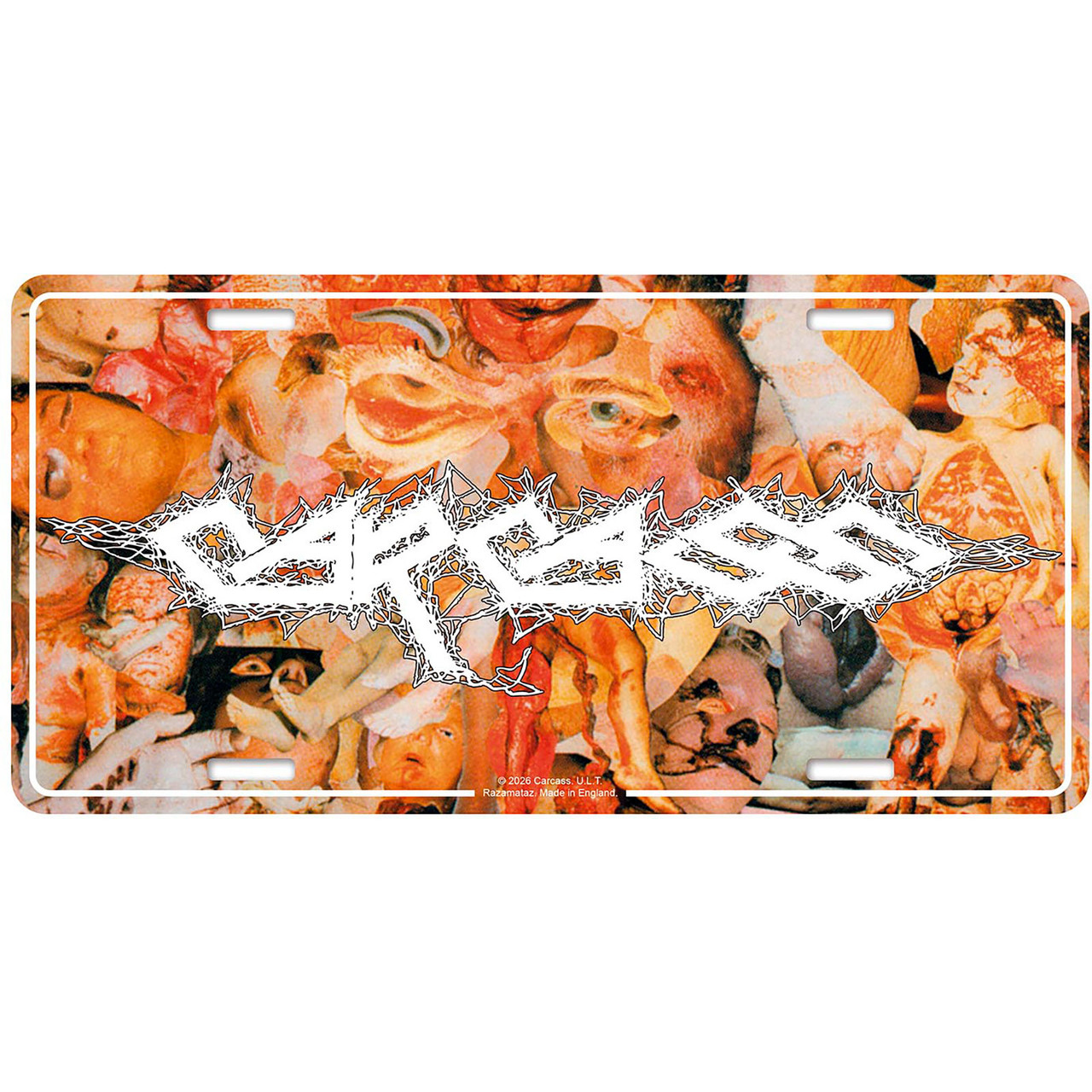 Carcass 'Reek Of Putrefaction' Number Plate