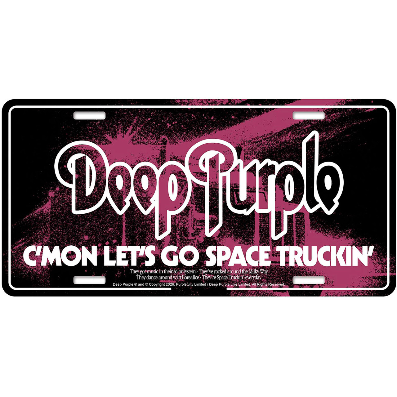 Deep Purple 'Space Truckin'' Number Plate