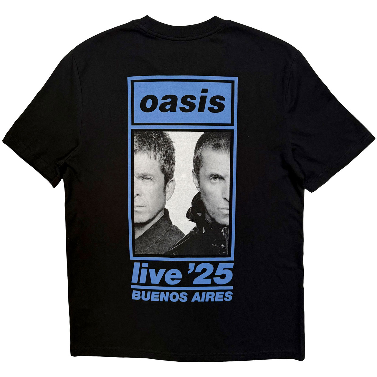 Oasis 'Live '25 Buenos Aires Half Face' (Black) T-Shirt