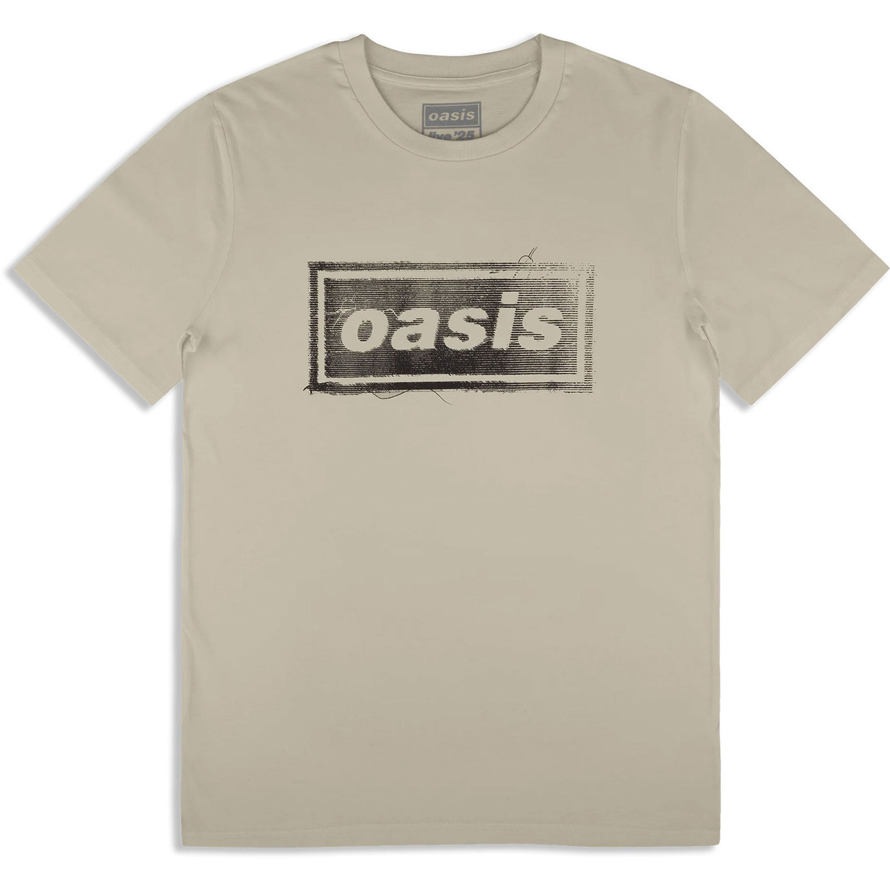 Oasis 'Thread Logo' (Stone Grey) Ex-Tour T-Shirt